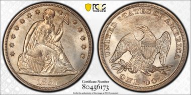 1857 $1 MS64
