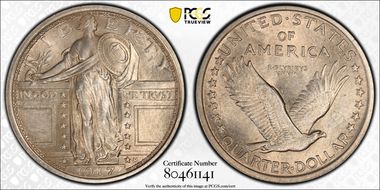 1917 25C Type 1 MS63FH