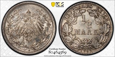 1909-A 1/2 Mk J-16 MS64