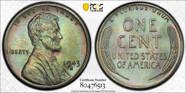 1943-S 1C MS66