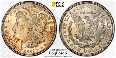 1921 $1 Morgan MS63