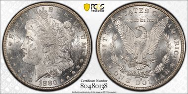 1880-S $1 MS62