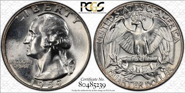 1959 25C Type B Reverse, FS-901 MS66