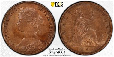 1867 1/2D S-3956 MS64BN