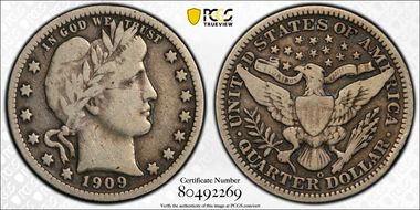 1909-O 25C F12
