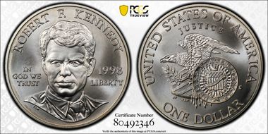 1998-S $1 RFK MS70