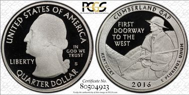 2016-S 25C Cumberland Gap NP PR70DCAM