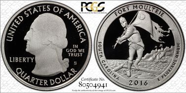 2016-S 25C Fort Moultrie NP PR70DCAM