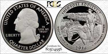 2016-S 25C Theodore Roosevelt NP PR70DCAM