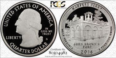 2016-S 25C Harpers Ferry NP PR70DCAM