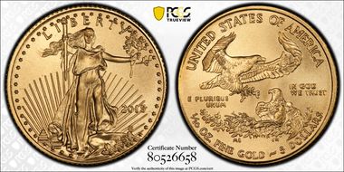 2015 $5 Gold Eagle MS69