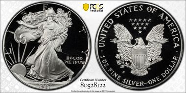 1987-S $1 Silver Eagle PR69DCAM