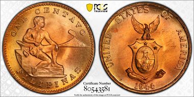 1944-S 1C Allen-3.06aa DDO V2 MS66+ RD