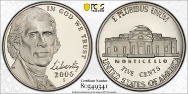 2006-S 5C Monticello PR70DCAM