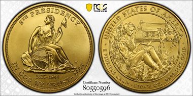 2008-W $10 Van Buren's Liberty MS70