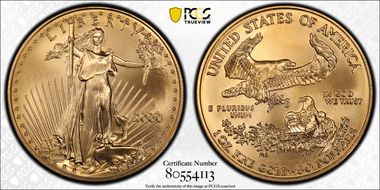 2000 $50 Gold Eagle MS69