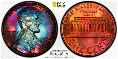 1967 1C MS66RB