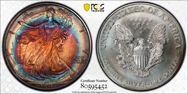1997 $1 Silver Eagle MS66