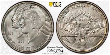 1937-D 50C Arkansas MS66+