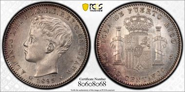 1895-PG V 20C KM-22  Ag MS63