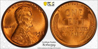 1948-D 1C MS67RD