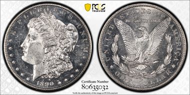 1890-S $1 MS62PL