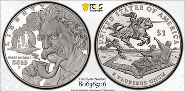 2016-P $1 Mark Twain PR69DCAM