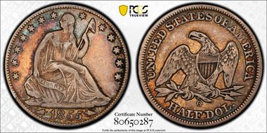 1855-O 50C Arrows VF30