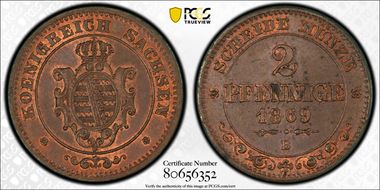 1869-B 2 Pfg MS63BN