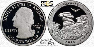 2016-S 25C Shawnee NP - Silver PR70DCAM