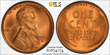 1950-S 1C MS67RD