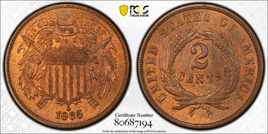 1865 2C O/R Die Clash FS-401/901 MS65RB