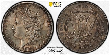 1878 7TF $1 VAM 140 MS63