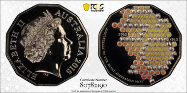 2015 50C RAM 50th Anniversary Colorized MS69