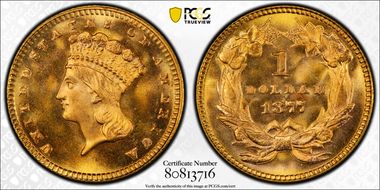 1877 G$1 MS67