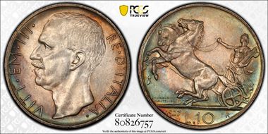 1927-R 10 L *FERT* KM-68.1 AU58