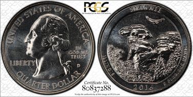 2016-D 25C Shawnee NP MS67