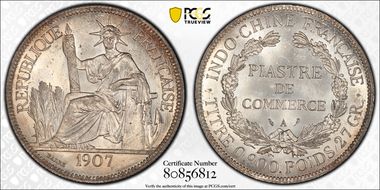 1907-A Piastre Lec-290 MS63+
