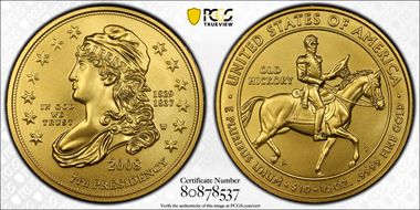 2008-W $10 Jackson's Liberty MS70