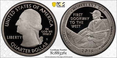 2016-S 25C Cumberland Gap NP First Strike PR70DCAM