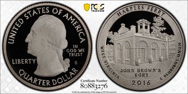 2016-S 25C Harpers Ferry NP First Strike PR70DCAM