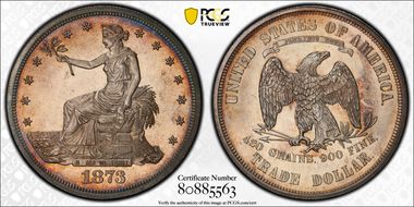 1873 T$1 Trade PR65CAM