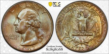 1947-D 25C MS66