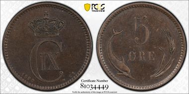 1890-CS 5 Øre XF45BN