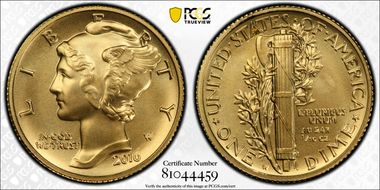 2016-W 10C 100th Anniversary First Strike SP70