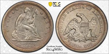 1855-O 25C XF45