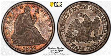 1846 50C Tall Date XF40