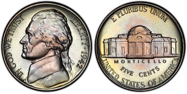 1942 5C Nickel PR67+