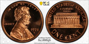 1971-S 1C PR69DCAM