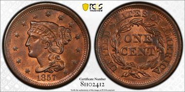 1857 1C N-4 MS64RB